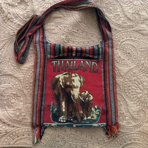 Hmong Tote Bag Hill Tribe Embroidery Thai Boho Handmade Messenger Fabric  Descri